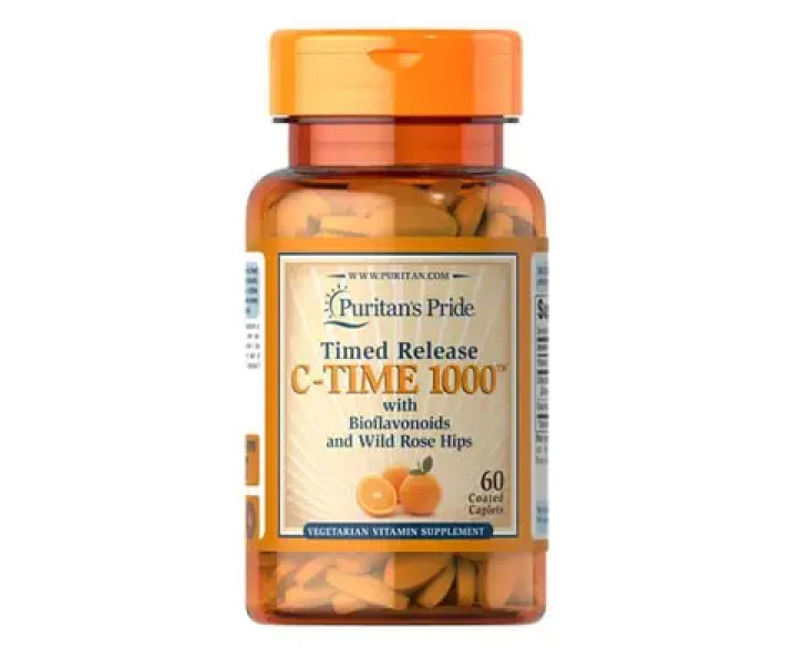 Puritan's Pride Vitamin C-1000 mg with Rose Hips Timed Release 60 таб