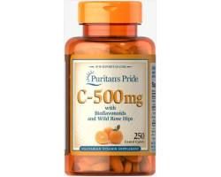 Puritan's Pride Vitamin C 500 mg with Bioflavonoids & Rose Hips 250 таблеток