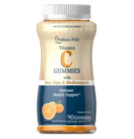 Puritan's Pride Vitamin C Gummies with Rose Hips & Bioflavonoids 90 жувальних цукерок