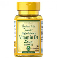 Puritan's Pride Vitamin D3 1000 IU 30 капсул