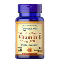 Puritan's Pride Vitamin E-100 IU Naturally Sourced 100 рідких капсул