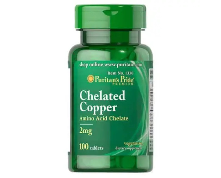 Puritan's Pride Copper Chelate 2 mg 100 таб.