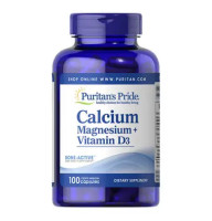 Puritan's Pride Calcium Magnesium plus Vitamin D3 100 капс