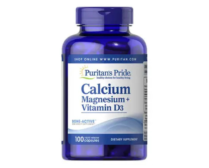 Puritan's Pride Calcium Magnesium plus Vitamin D3 100 капс