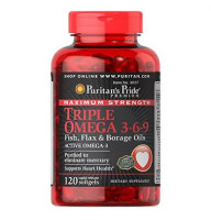 Puritan’s Pride Triple Omega 3-6-9 Maximum Strength 120 caps