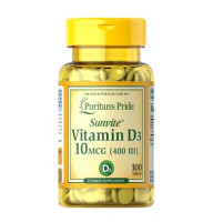 Puritan's Pride Vitamin D3 10 mcg (400 IU) 100 таб.