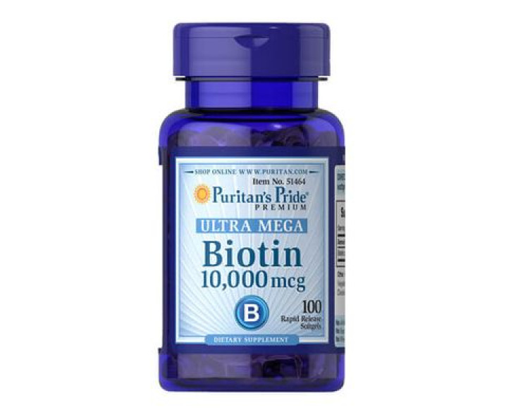 Біотин Puritan's Pride Biotin 10,000 mcg 100 капсул