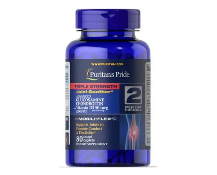 Глюкозамін та хондроїтин Puritan's Pride Advanced Glucosamine Chondroitin with Vitamin D3 80 таб.